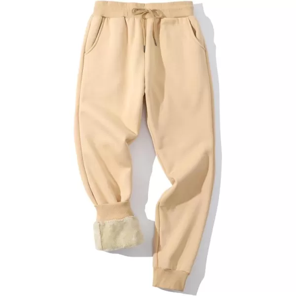 Gihuo Men's Winter Fleece Pants Sherpa Lined Sweatpants Active Running Jogger Pants)