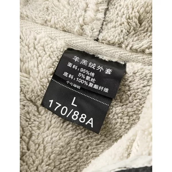 Gihuo Men's Winter Sherpa Lined Hoodie Zip Up Sweatshirt Warm Jacket