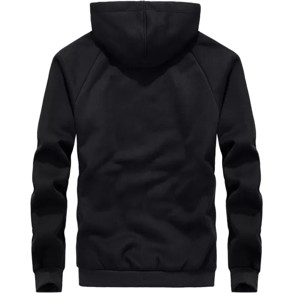 Gihuo Men's Winter Sherpa Lined Hoodie Zip Up Sweatshirt Warm Jacket