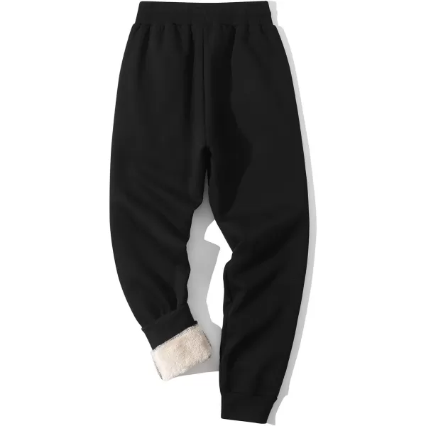 Gihuo Men's Winter Warm Fleece Pants Sherpa Fleece Lined Jogger Pants Sweatpants)
