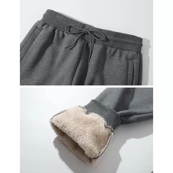 Gihuo Men's Winter Warm Fleece Pants Sherpa Fleece Lined Jogger Pants Sweatpants)