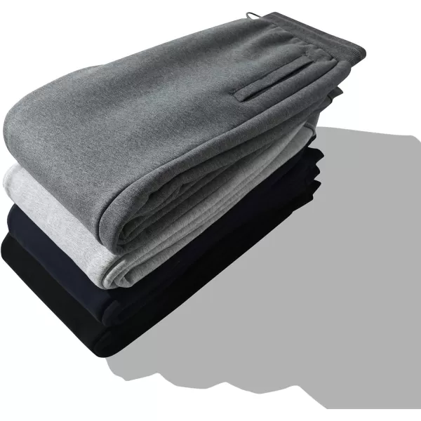 Gihuo Men's Winter Warm Fleece Pants Sherpa Fleece Lined Jogger Pants Sweatpants)