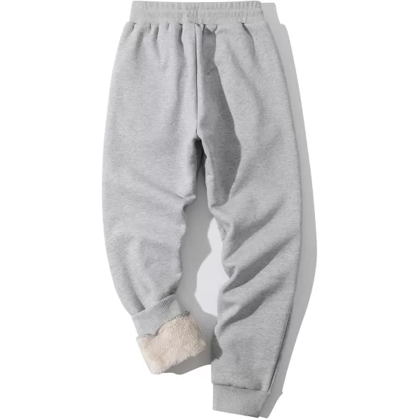 Gihuo Men's Winter Warm Fleece Pants Sherpa Fleece Lined Jogger Pants Sweatpants)