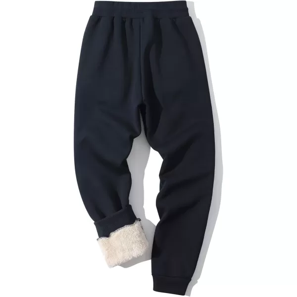 Gihuo Men's Winter Warm Fleece Pants Sherpa Fleece Lined Jogger Pants Sweatpants)