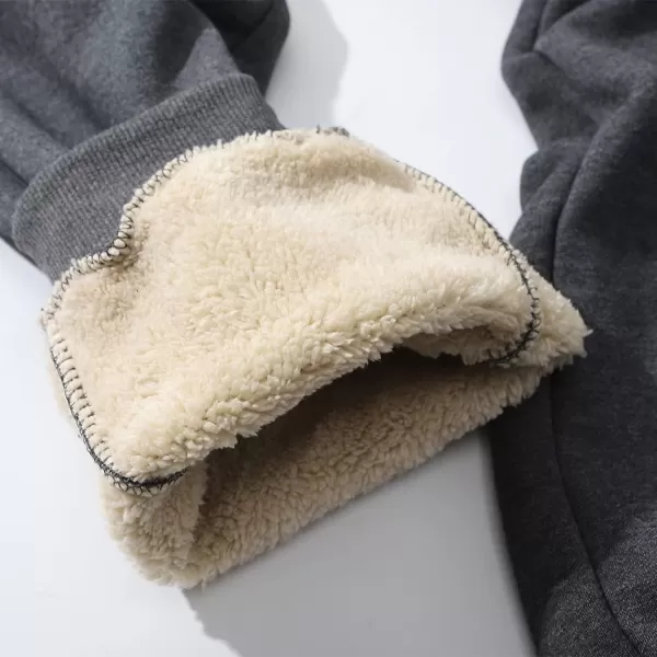 Gihuo Men’s Winter Warm Sherpa Lined Sweatpants Jogger Pants Fleece Pants