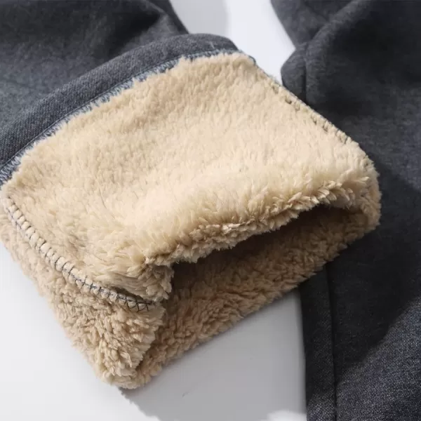Gihuo Men’s Winter Warm Sherpa Lined Sweatpants Jogger Pants Fleece Pants