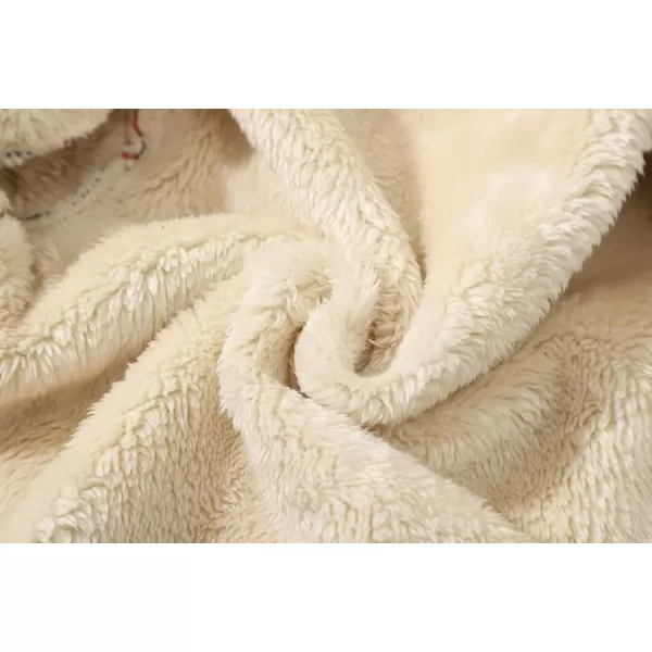 Gihuo Unisex Boy's Girls Winter Warm Sherpa Lined Zip Up Sweatshirt Fleece Jacket
