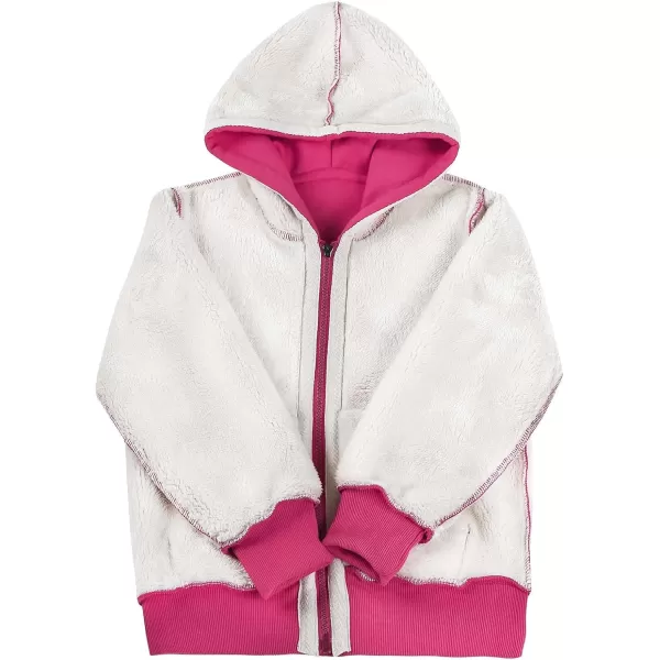 Gihuo Unisex Boy's Girls Winter Warm Sherpa Lined Zip Up Sweatshirt Fleece Jacket