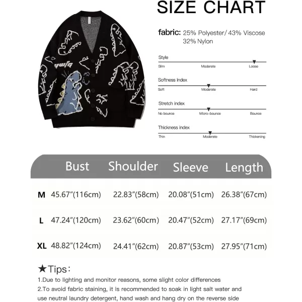 Gihuo Women Cat Cardigan Sweater Knit Cute Cartoon Oversized V Neck Long Sleeve Cardigan