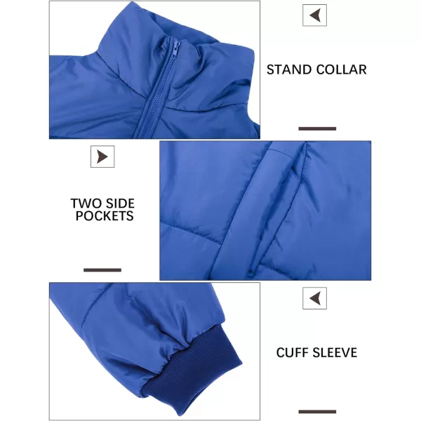 Gihuo Women Cropped Puffer Jackets Winter Zip Up Short Bubble Coat Padding Warm Quilted Crop Outerwear