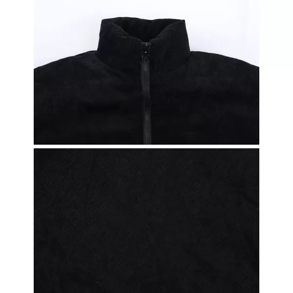 Gihuo Women' s Corduroy Puffer Jacket Full Zip Puffy Jackets Long Sleeve Winter Bubble Coats Warm Outerwear Coats