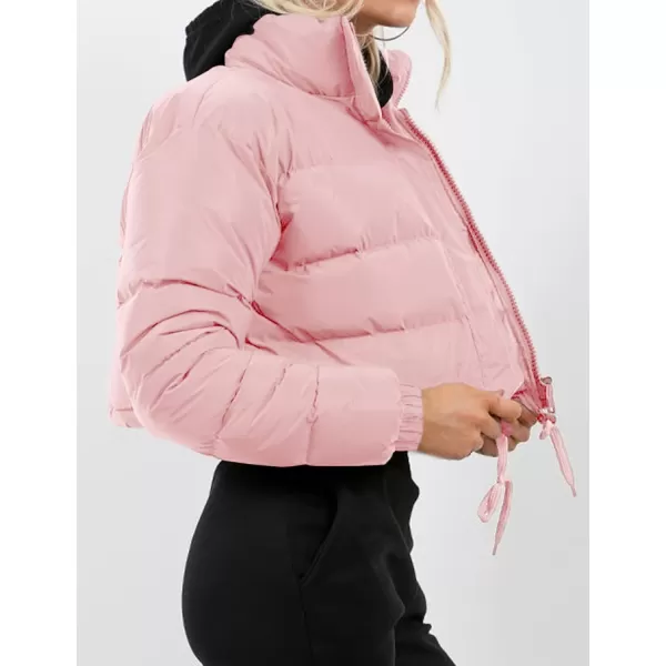 Gihuo Women' s Cropped Quilted Puffer Jacket Outerwear Coats