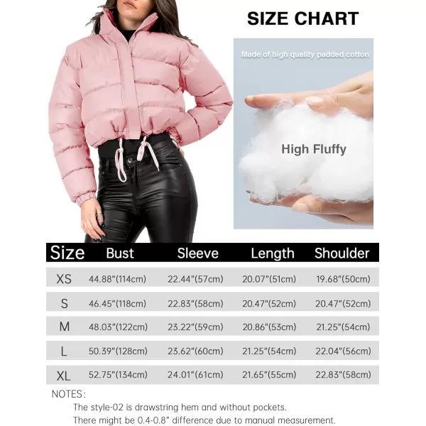 Gihuo Women' s Cropped Quilted Puffer Jacket Outerwear Coats