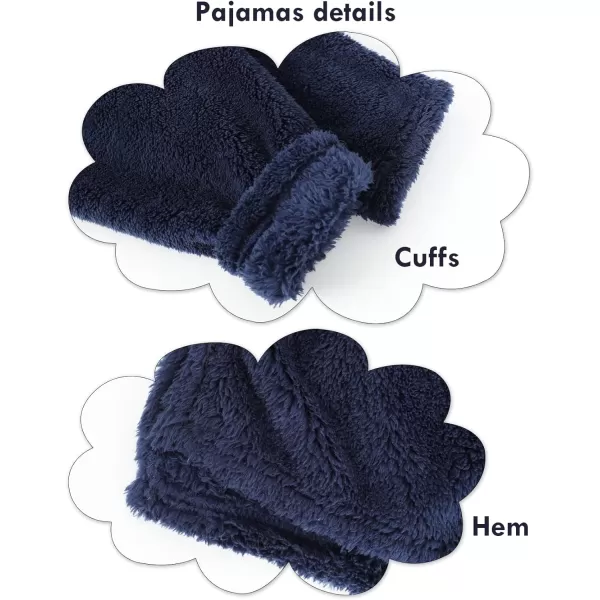Gihuo Women' s Fluffy Pajamas Set Fleece Pullover Pants Loose Plush Sleepwear 2 Piece Pjs Set Warm Loungewear Fuzzy