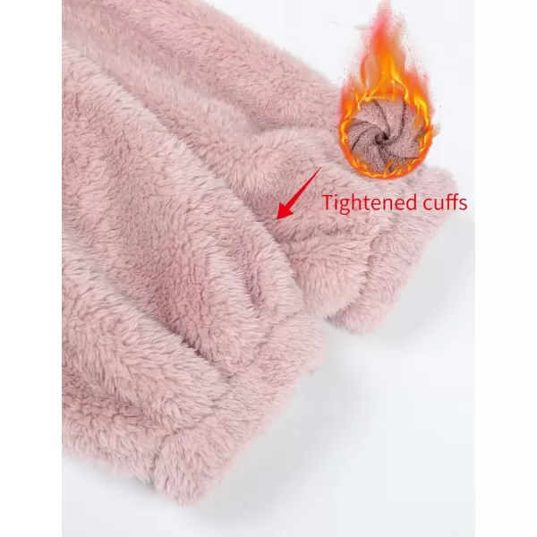 Gihuo Women' s Fluffy Pajamas Set Fleece Pullover Pants Loose Plush Sleepwear 2 Piece Pjs Set Warm Loungewear Fuzzy