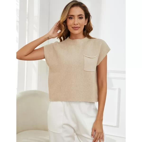 Gihuo Women's 2 Piece Outfits Cozy Knit Pullover Tops High Waisted Pants Sweater Set Lounge Sets with Pockets