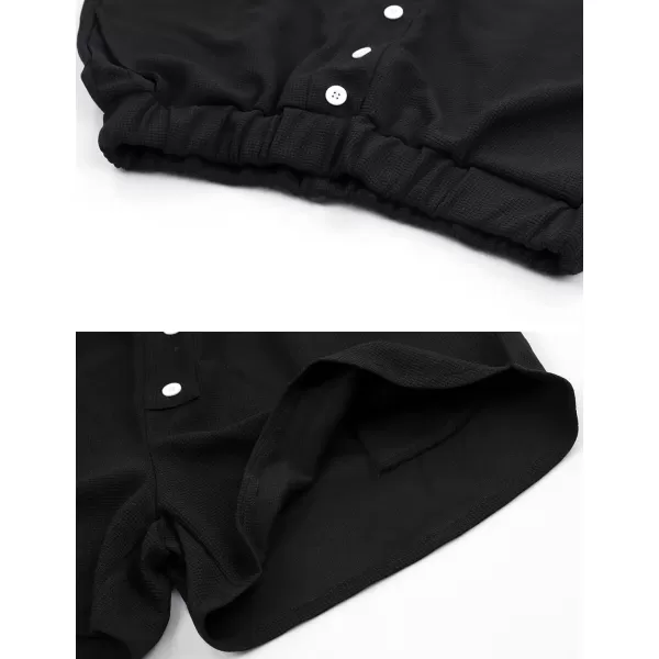 Gihuo Women's 2 Piece Outfits Long Sleeve Waffle Knit Tops High Waisted Shorts Sets Stand Up Collar Sweater Tracksuit