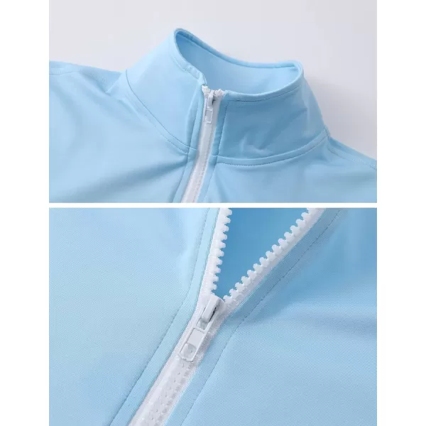 Gihuo Women's Athletic Full Zip Lightweight Workout Jacket with Thumb Holes