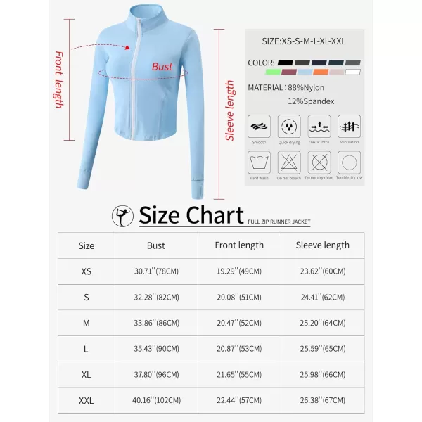 Gihuo Women's Athletic Full Zip Lightweight Workout Jacket with Thumb Holes