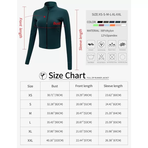 Gihuo Women's Athletic Full Zip Lightweight Workout Jacket with Thumb Holes