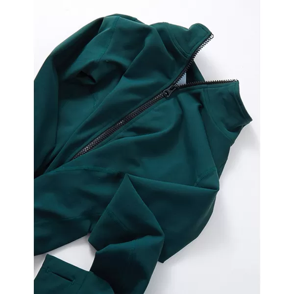 Gihuo Women's Athletic Full Zip Lightweight Workout Jacket with Thumb Holes