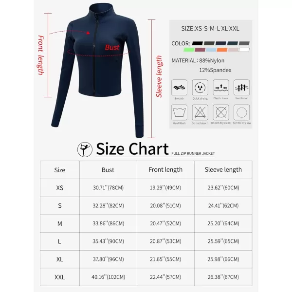 Gihuo Women's Athletic Full Zip Lightweight Workout Jacket with Thumb Holes