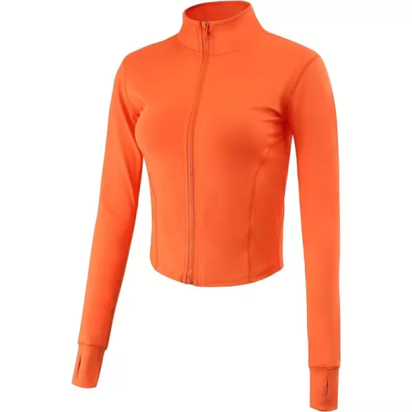 Gihuo Women's Athletic Full Zip Lightweight Workout Jacket with Thumb Holes