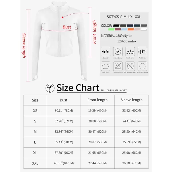 Gihuo Women's Athletic Full Zip Lightweight Workout Jacket with Thumb Holes