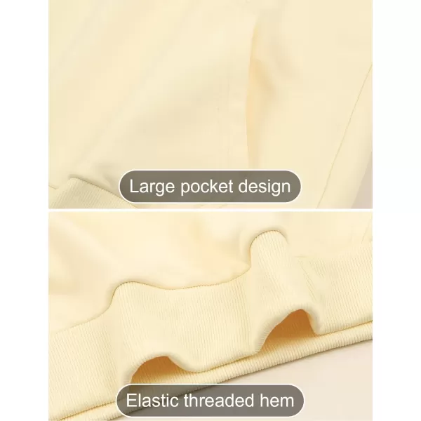 Gihuo Women's Basic Long Sleeve Pullover Loose Fit Drawstring Hoodies Graphic Sweatshirt with Pockets