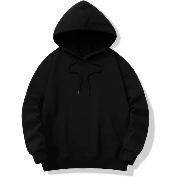 Gihuo Women's Basic Long Sleeve Pullover Loose Fit Drawstring Hoodies Graphic Sweatshirt with Pockets
