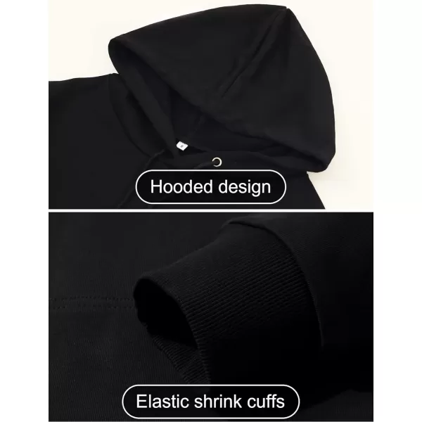 Gihuo Women's Basic Long Sleeve Pullover Loose Fit Drawstring Hoodies Graphic Sweatshirt with Pockets