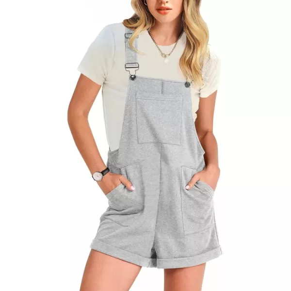 Gihuo Women's Casual Overalls Shorts Summer Short Bib Pants Lightweight Adjustable Straps Jumpsuits Rompers