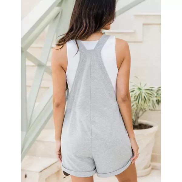 Gihuo Women's Casual Overalls Shorts Summer Short Bib Pants Lightweight Adjustable Straps Jumpsuits Rompers