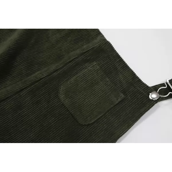 Gihuo Women's Corduroy Overalls Loose Fit Fashion Bib Overalls Adjustable Straps Baddy Jumpsuit
