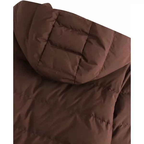 Gihuo Women's Crop Puffer Jacket Winter Warm Hooded Short Jacket Outerwear