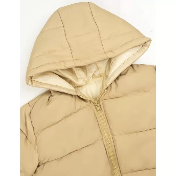 Gihuo Women's Crop Puffer Jacket Winter Warm Hooded Short Jacket Outerwear