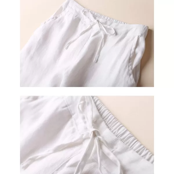 Gihuo Women's Elastic Waist Drawstring Solid Pants Tapered Trousers with Pockets