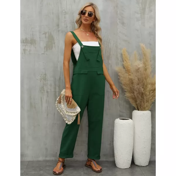 Gihuo Women's Fashion Baggy Loose Linen Overalls Jumpsuit