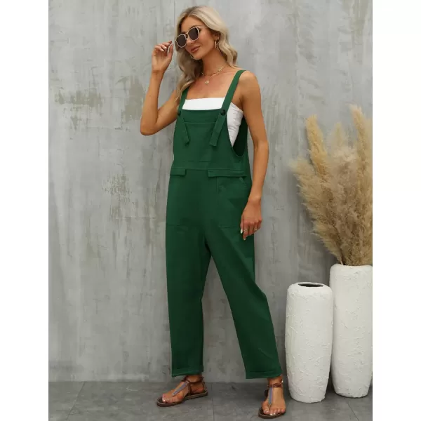 Gihuo Women's Fashion Baggy Loose Linen Overalls Jumpsuit