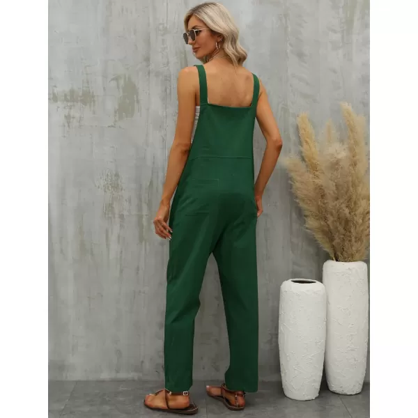 Gihuo Women's Fashion Baggy Loose Linen Overalls Jumpsuit
