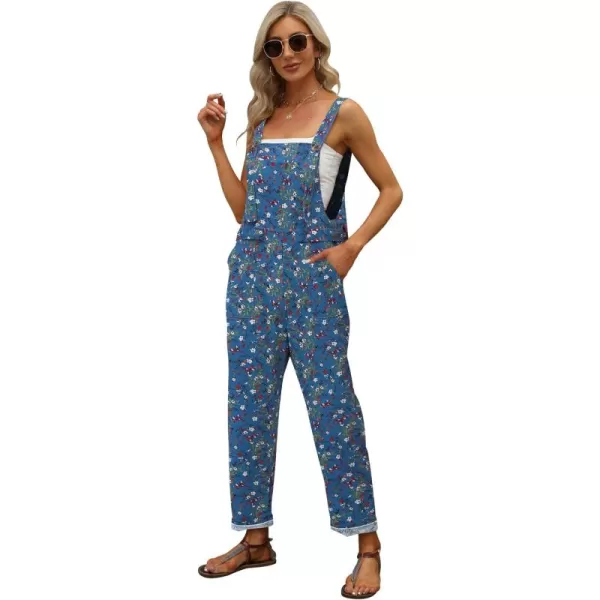 Gihuo Women's Fashion Baggy Loose Linen Overalls Jumpsuit