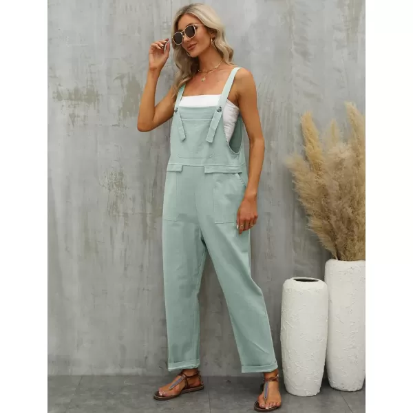 Gihuo Women's Fashion Baggy Loose Linen Overalls Jumpsuit