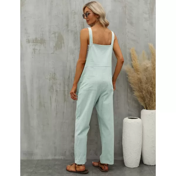 Gihuo Women's Fashion Baggy Loose Linen Overalls Jumpsuit