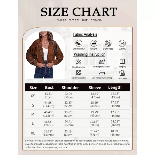 Gihuo Women's Fashion Cropped Shacket Button Down Corduroy Shacket Jackets)