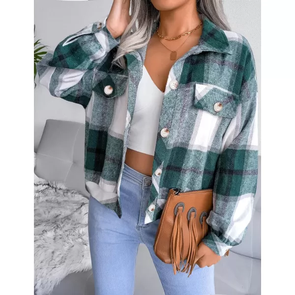 Gihuo Women's Fashion Cropped Shacket Button Down Corduroy Shacket Jackets