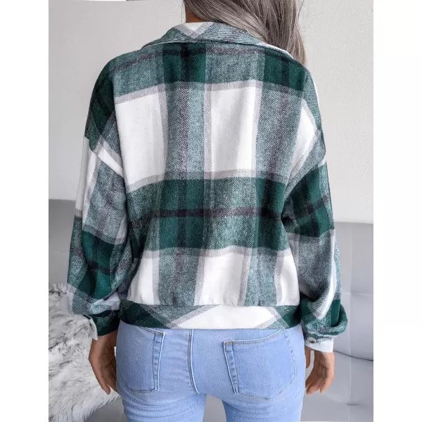Gihuo Women's Fashion Cropped Shacket Button Down Corduroy Shacket Jackets