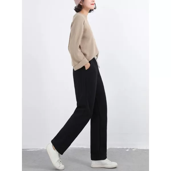 Gihuo Women's Fleece Lined Pants Sweat Pants Casual Sweatpants