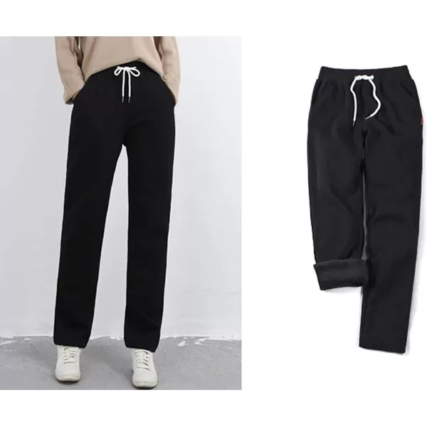 Gihuo Women's Fleece Lined Pants Sweat Pants Casual Sweatpants