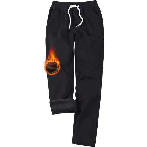 Gihuo Women's Fleece Lined Pants Sweat Pants Casual Sweatpants