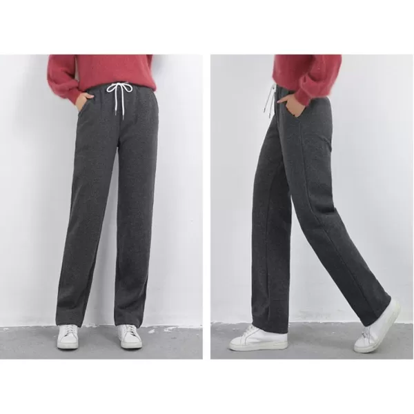 Gihuo Women's Fleece Lined Pants Sweat Pants Casual Sweatpants